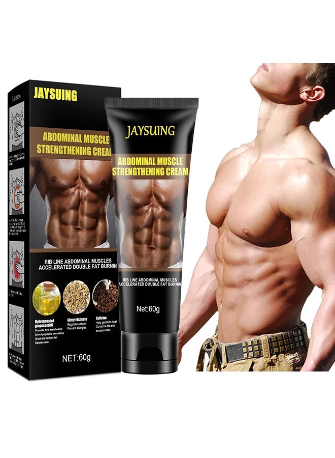 Jaysuing Abdominal Muscle Strengthening Cream, Slimming Fat Burning Cream For Belly, Waist And Buttocks, Slimming Cream That Burns Fat And Moisturizing Firming And Slimming Goodbye Cellulite, Sweat Cream For Men - Image 1